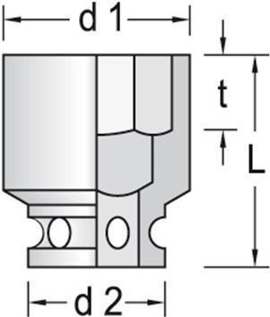 Produktbild Gedore K 19 10 Kraftschraubereinsatz 1/2" 6-kant 10 mm (10 mm)