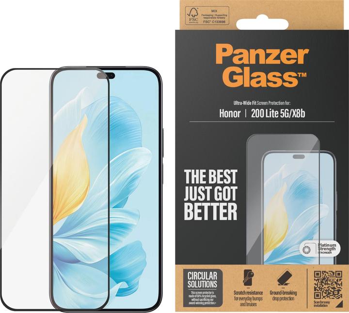Actual product image PanzerGlass Ultra-Wide Fit (1 Piece, Honor X8b, Honor 200 Lite)