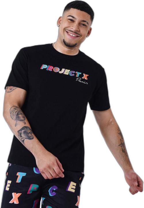 Actual product image Project X Paris overized logo t-hirt with multicolored embroidery project x pari (S)