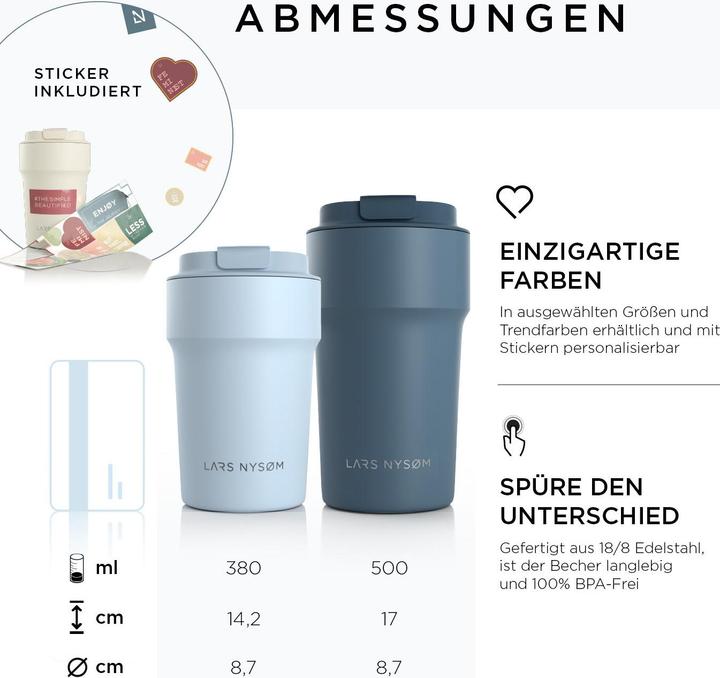 Produktbild Lars Nysøm Edelstahl Thermobecher Bevaegelse (0.50 l)