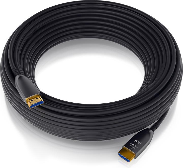 Produktbild Primewire HDMI Kabel 2.0b Glasfaser, Typ A, Ultra HD Glasfaserkabel, 3-fach geschirmt, 4K, 3D, ARC, Ethernet (50 m, HDMI)