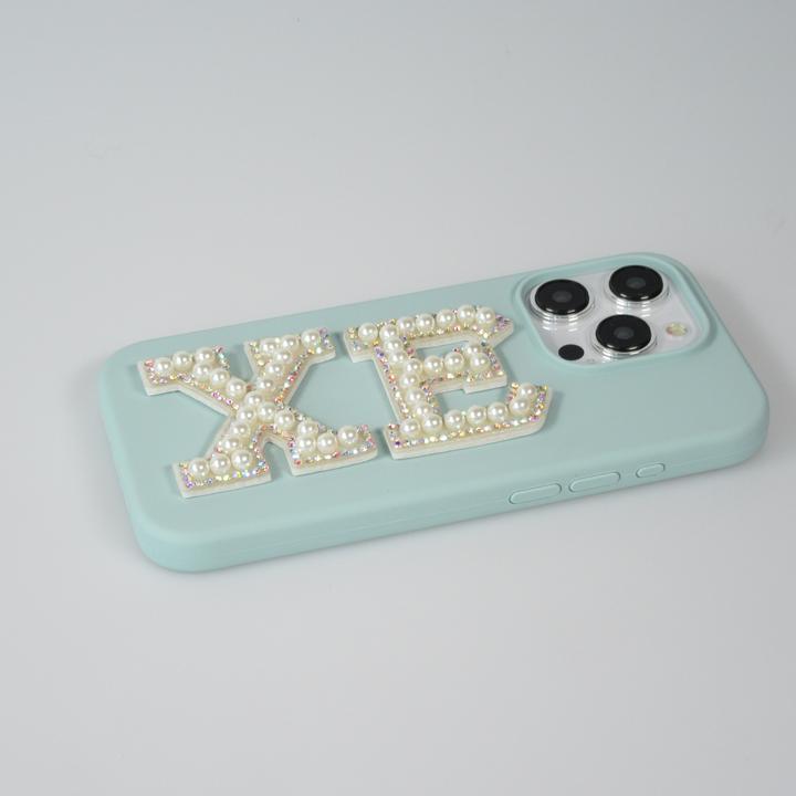 Produktbild PhoneLook Sticker Aufkleber für Handy/Tablet/Computer 3D Pearls weiss Buchstabe W