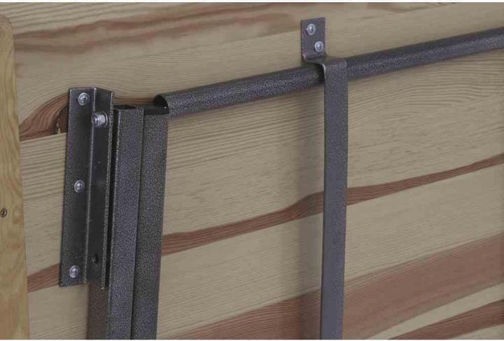 Produktbild Star Stehtisch Kiefernholz, 140x70x118 cm, Gestell aus Stahl pulverbeschichtet in grau, Tischplatte au... (70 cm)