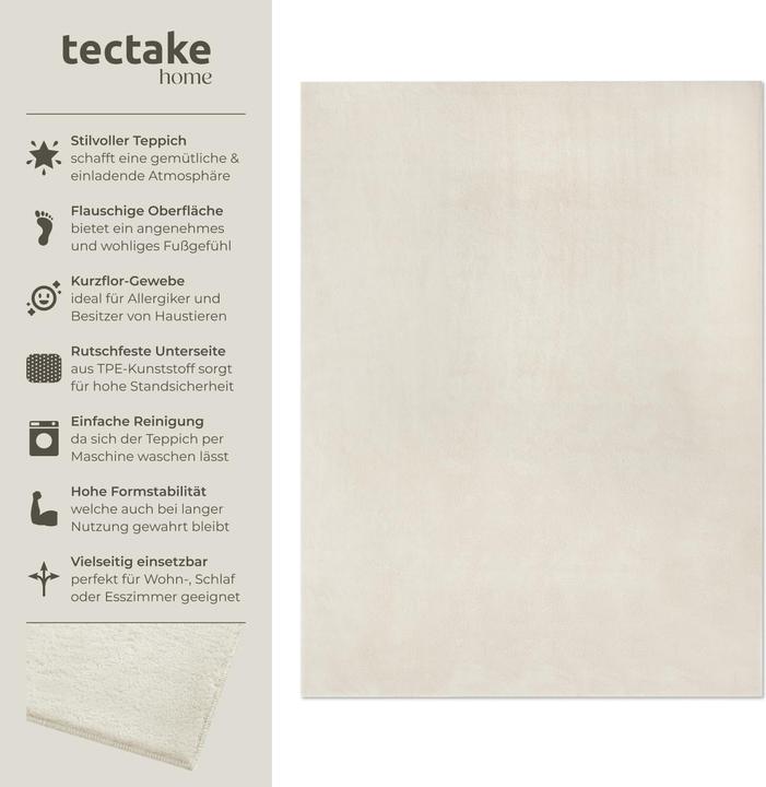 Produktbild tectake Kurzflorteppich Soft Zone (120 x 170 cm)