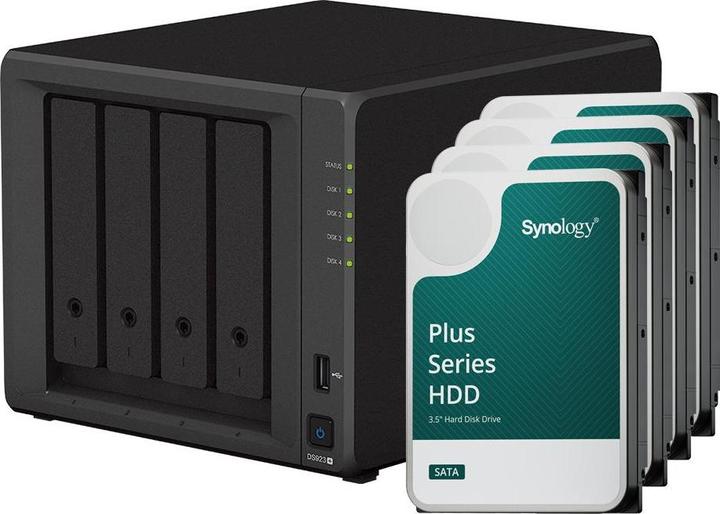 Actual product image Synology DS923+ (4 x 16 TB, Synology HAT 33xx)