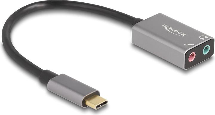 Delock 67071 - Externe USB Soundkarte mit Type-C Stecker auf 2 x 3,5 mm Klinkenbuchse Pl (USB-C)