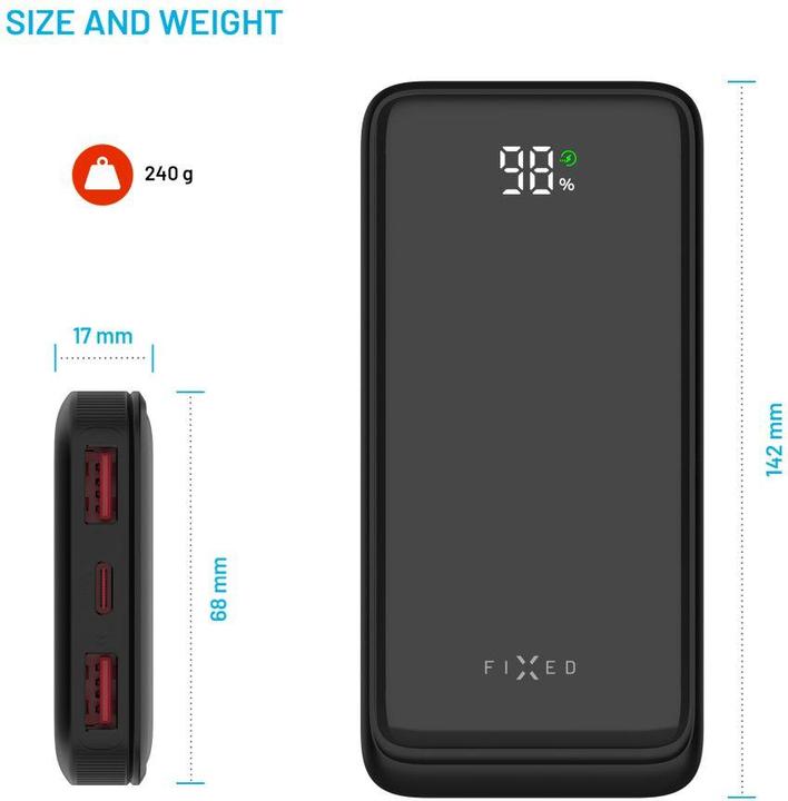 Actual product image Fixed Zen2 10, PD 20W, 10 000 mAh, black