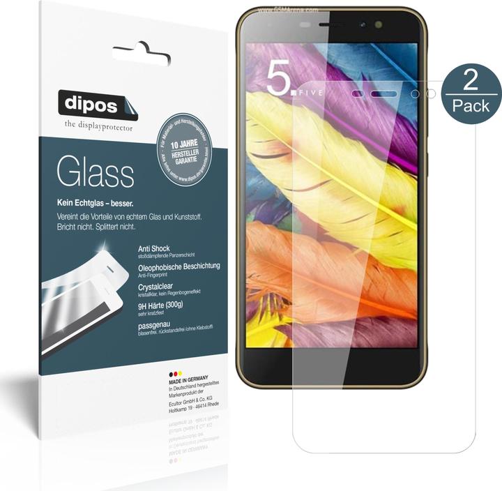 Immagine prodotto Dipos Pellicola Protettiva Anti-Shock (2 Pezzo/i, ZTE Nubia N1 Lite)