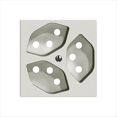 Actual product image Feller Cover set socket 3xT13 K light grey