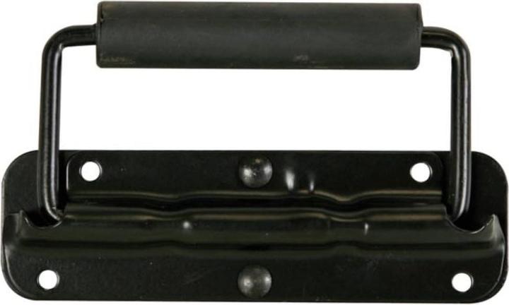 Velleman POIGNÉE POUR ENCEINTES AVEC RESSORT, NOIR MÉTALLIQUE, 161 x 107mm