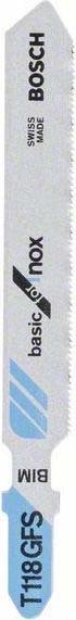 Actual product image Bosch Professional Zubehör PRO Stainless Steel T118GFS Jigsaw blade, 83 mm, 5 pcs.