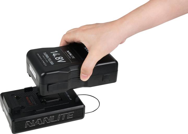 Immagine prodotto Nanlite Convertitore di batterie V-Mount (da 14,8V a 26V) (Caricabatterie per fotocamere)