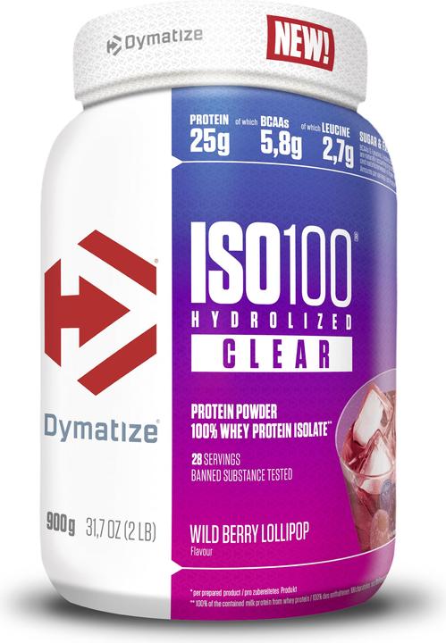 Actual product image Dymatize ISO100 Clear Whey (Red berries, 1 pcs., 900 g)