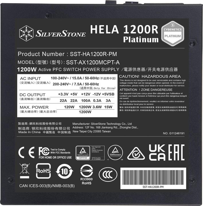 Image du produit Silverstone SilvStone SST-HA1200R-PM 1200W ATX 3.0 SST-HA1200R-PM (1200 W)