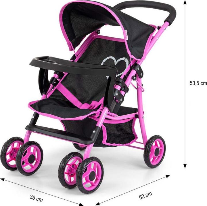 Produktbild Mally Kindersportwagen für Puppen Milly Kate Prestige Schwarz