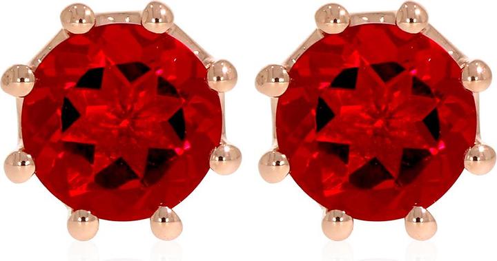 Immagine prodotto Xen Orecchini con quarzo rosso HT di circa 3,78 ct. placcato oro rosa (Argento 925)