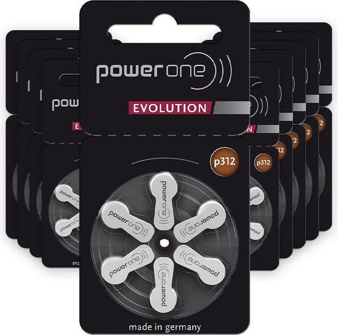 Immagine prodotto Powerone Batterie per apparecchi acustici Evolution p312 (60 pz., A312, 189 mAh)