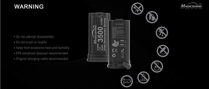 Actual product image Olight Battery Pack 3500 mAh for Allty 2000