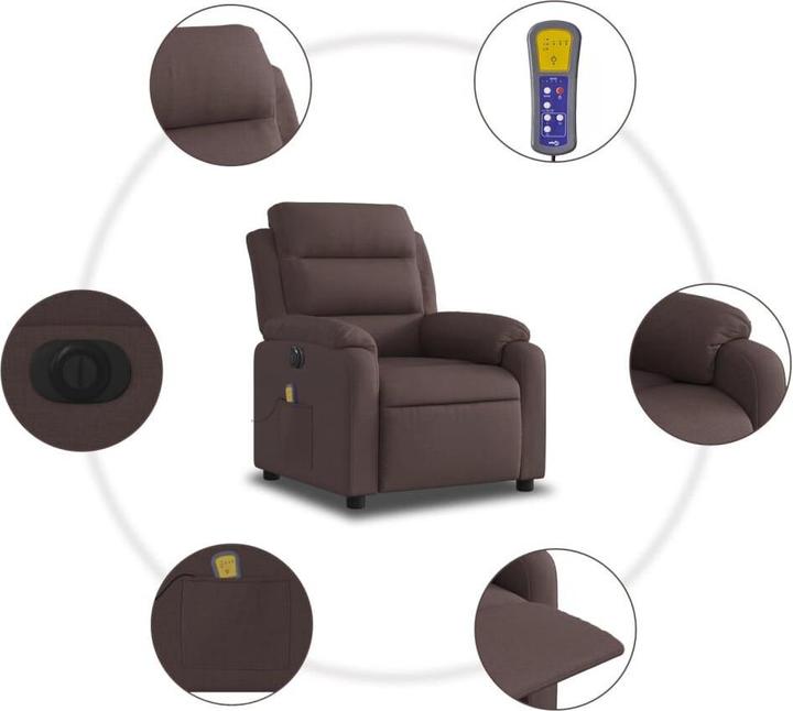 Actual product image VidaXL Massage chair electric fabric