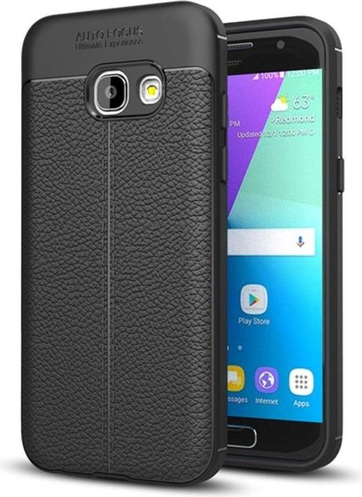 Produktbild König Design Handyhülle für Samsung Galaxy A3 (2017) Schutztasche Wallet Cover Case Schwarz (Samsung Galaxy A3 (2017))