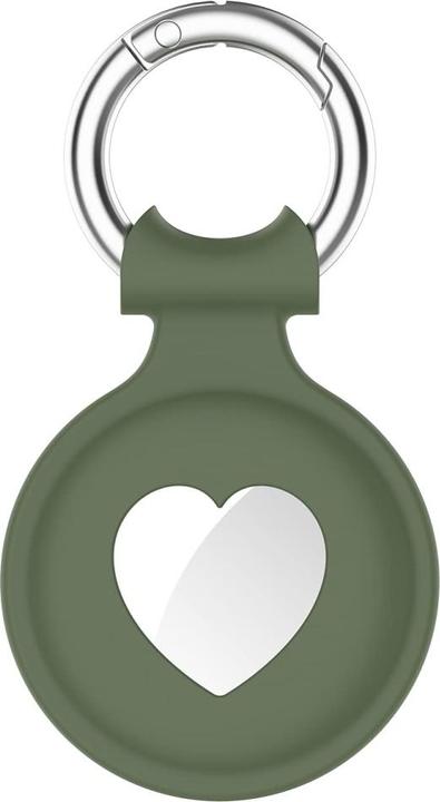 Produktbild Screenguard Apple Airtag Liquid Silikon Heart Case mit Anhänger