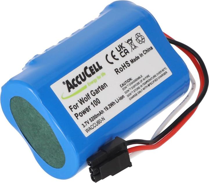 Produktbild AccuCell Akku Wolf Garten Accu 60, Wolf-Garten 7086-918, 1UR18650S-2 (3.6 V)