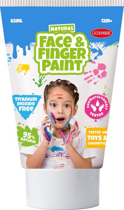 Actual product image Boti Tube of natural face and finger paint - black and white, 2 x 65 ml
