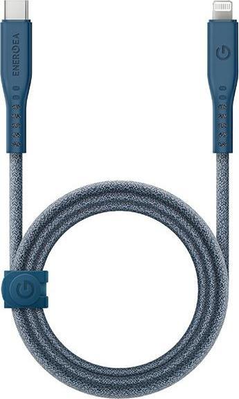 Produktbild Energea kabel Flow USB-C - Lightning C94 MFI 1.5m niebieski/blue 60W 3A PD Fast Charge (1.50 m, USB 3.2 Gen 1, 60 W)