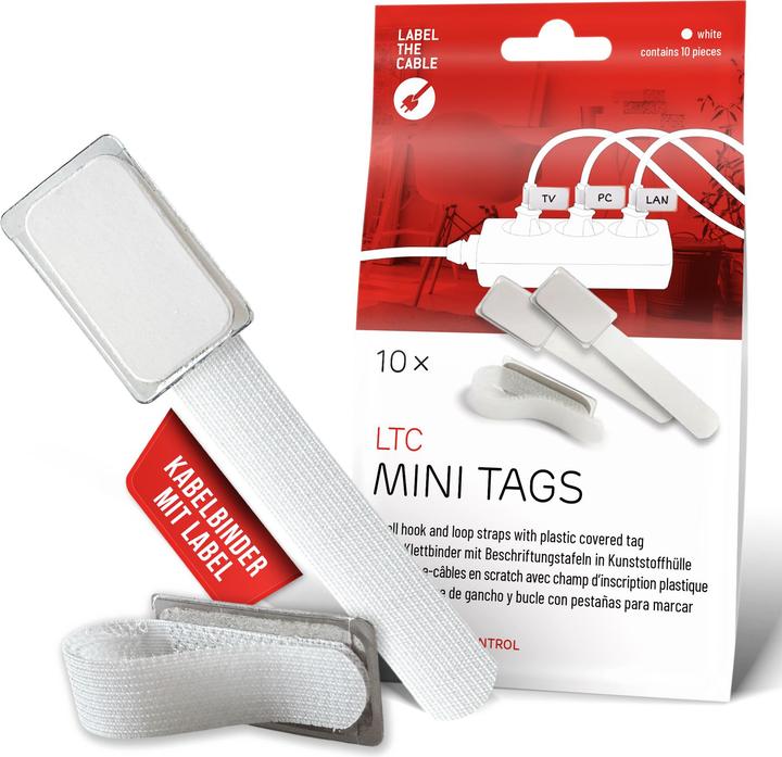 Immagine prodotto Label-the-cable LTC Mini Fascette in Velcro, confezione da 10 (Fascette in velcro, 90 mm, 10 pz.)