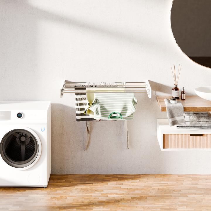 Actual product image Relaxdays Wall-mounted drying rack (6 m)