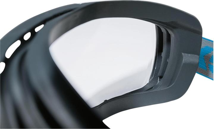 Actual product image Uvex Safety megasonic goggles, clear visor, grey/blue.