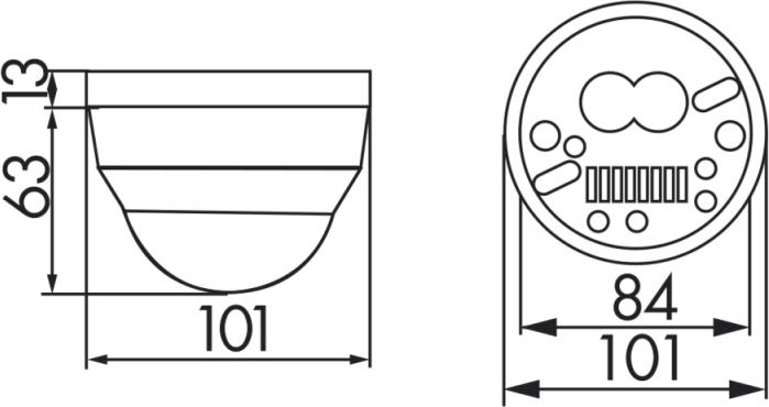 Produktbild BEG 92485 Präsenzmelder PD4-1C-K-PS-AP (20 m)