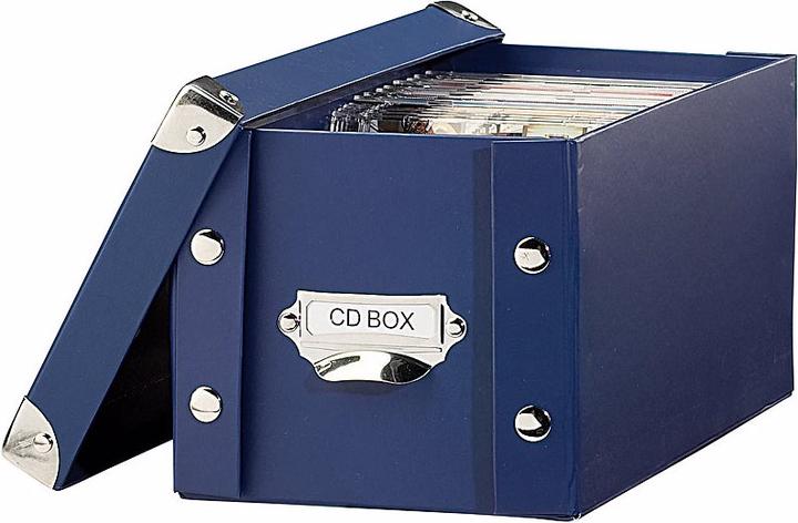 Produktbild Pearl CD-Archiv-Box für 24 Standard- oder 48 Slim-CD-Hüllen, blau