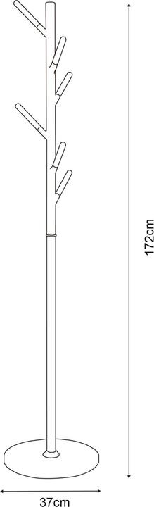 Produktbild En.Casa Garderobenständer Nacka 172x37 cm Weiss + Holzoptik