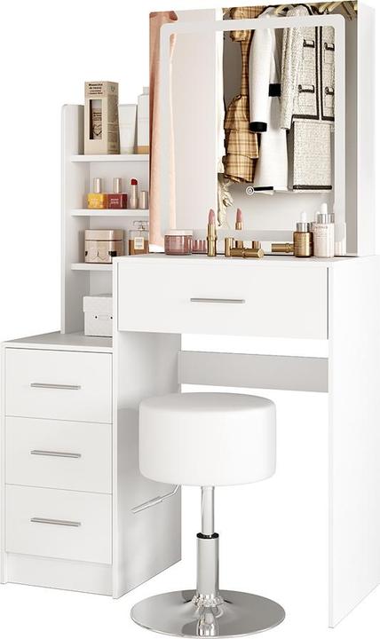 Image du produit Vicco Lisca avec tabouret et éclairage (80 x 36 x 132.5 cm)