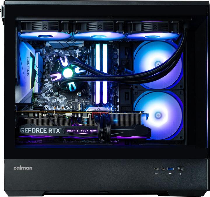 Produktbild Zalman GHE P30 micro-ATX Geh??use Tempered Glass Panoramic View - Schwarz/White (mATX, Mini-ITX)