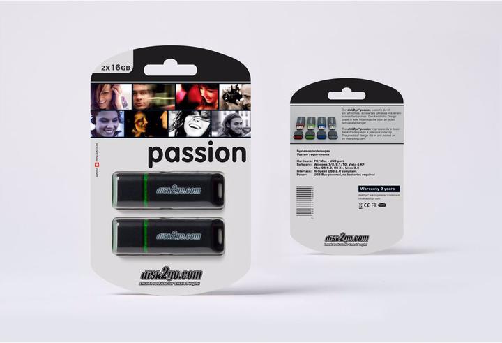 Image du produit Disk2go passion 2.0 2-Pack (16 Go, USB-A)