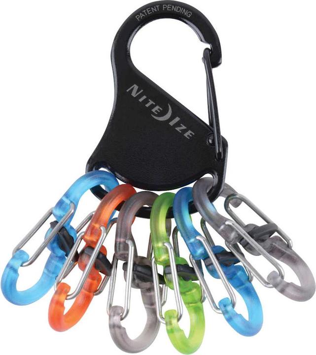 Immagine prodotto Nite Ize KeyRack nerūdijantysis plienas + 6 x micro karabininis plastikas x (KLKP-01-R3) spalvos