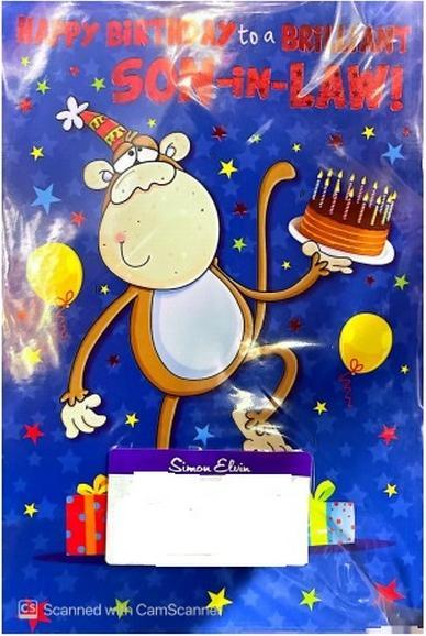 Produktbild Simon Elvin Grusskarte Happy Birthday To A Briliant Son In Law 6erPack Karton (6 Stk.)