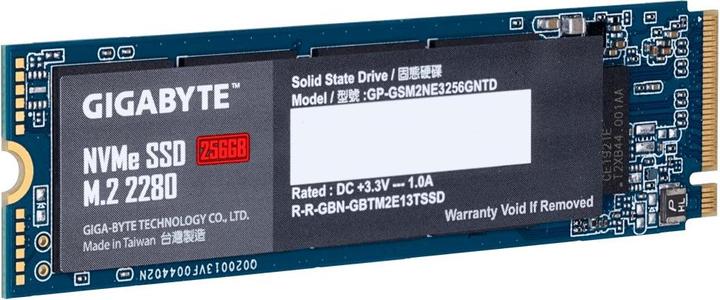 Image du produit Gigabyte GP-GSM2NE3256GNTD (256 Go, M.2 2280)