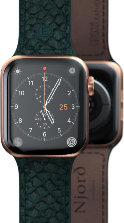 Actual product image Njord Jord Watch Strap For (40 mm, 41 mm, Vegan salmon leather, Silicone, Vegan Leather)