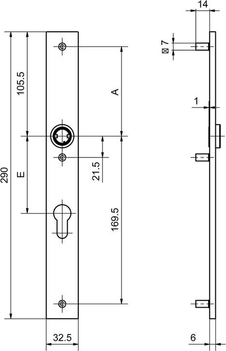 Immagine prodotto Glutz 52192 HF 50661 RZ 94 des ER opaco (Maniglia della porta)