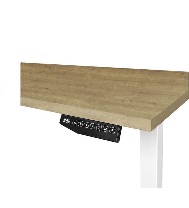 Immagine prodotto Contini höhenverstellbarer Bürotisch 1.4x0.8m Eiche / Gestell ET225E weiss