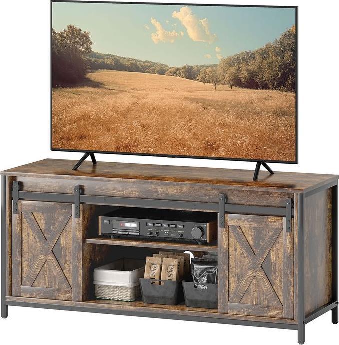 Actual product image Swisshandel24 TV-Schrank, Fernsehtisch für Fernseher bis zu 60 Zoll, Lowboard, Fernsehschrank (120 x 40 x 54 cm)