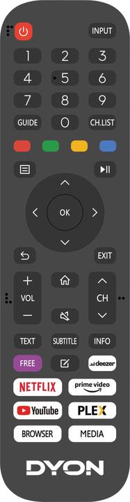 Image du produit Dyon SMART 43 VX TV LED 108cm 43 pouces EEK E (A - G) DVB-S2, DVB-C, DVB-T2, CI+, Full HD, Smart TV (43", LED, Full HD)