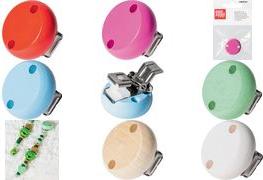 Produktbild Knorr Prandell Holzclip, Durchmesser: 30 mm, pastellblau Buchen- / Ahornholz, frei von Phtalaten und speichel- u... (1 x)