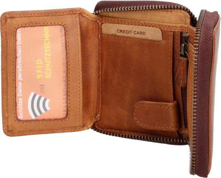 Produktbild Hill Burry Herren Geldbörse Aus Echtleder - Modell Bastian Nova - Mit Reissverschluss - 11.0 X 7.5 X 3.0 Cm