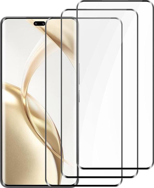 Actual product image Cadorabo Tempered Glass for Honor 200 Pro Fullcover 3x Pack (3 Piece, Honor 200 Pro)