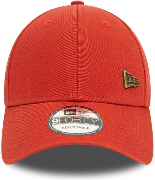 Actual product image New Era 9Forty Strapback Cap - METAL PIN BADGE rusty red