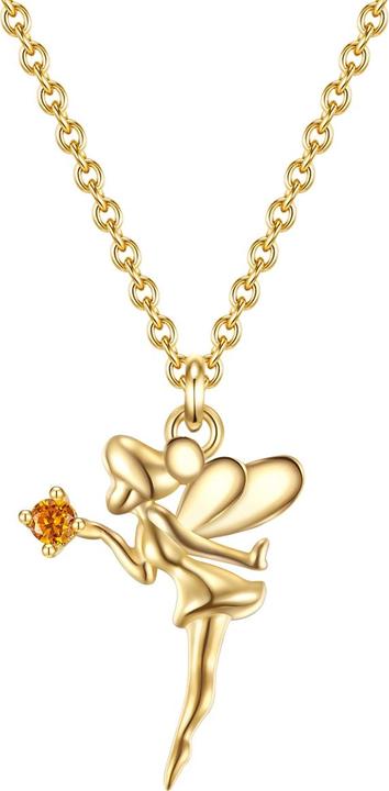 Glanzstücke München Kinder Fee Sterling Silber Zirkonia Gelbgold 35,0 cm Basiskette + 7,5 cm Verlängerung - 30458 (Sterling Silber)